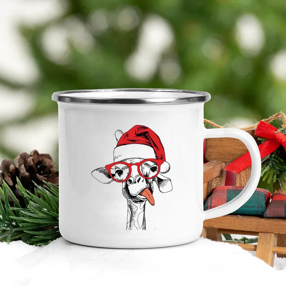Wine Beer Hat - จับเคลือบแก้ว Santa หมวกสัตว์สุนัขแมวพิมพ์ถ้วยกาแฟสร้างสรรค์ Christmas Party เครื่องดื่มไวน์เบียร์น้ําผลไม้นมถ้วย