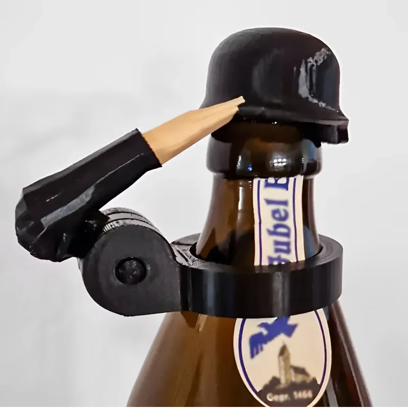 Wine Beer Hat - หมวกขวดเบียร์ตลก หมวกขวดไวน์ดีไซน์ทหารสุดสร้างสรรค์ ป้องกันฝุ่น ตกแต่งบ้านน่ารัก ดีไซน์สมจริง ของชำร่วยงานวันเกิด
