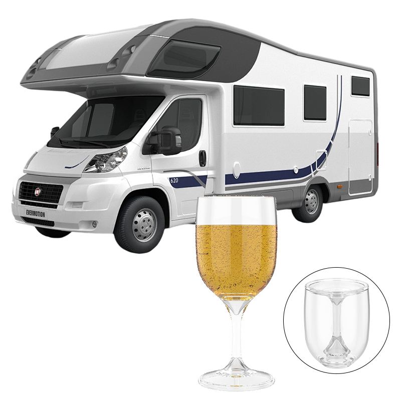 Wine & Beer Guayaquil - แก้วไวน์พับได้ แก้วไวน์พลาสติกใส เกรดอาหาร 200 มล. แก้วเหล้าพกพาสำหรับการเดินทาง