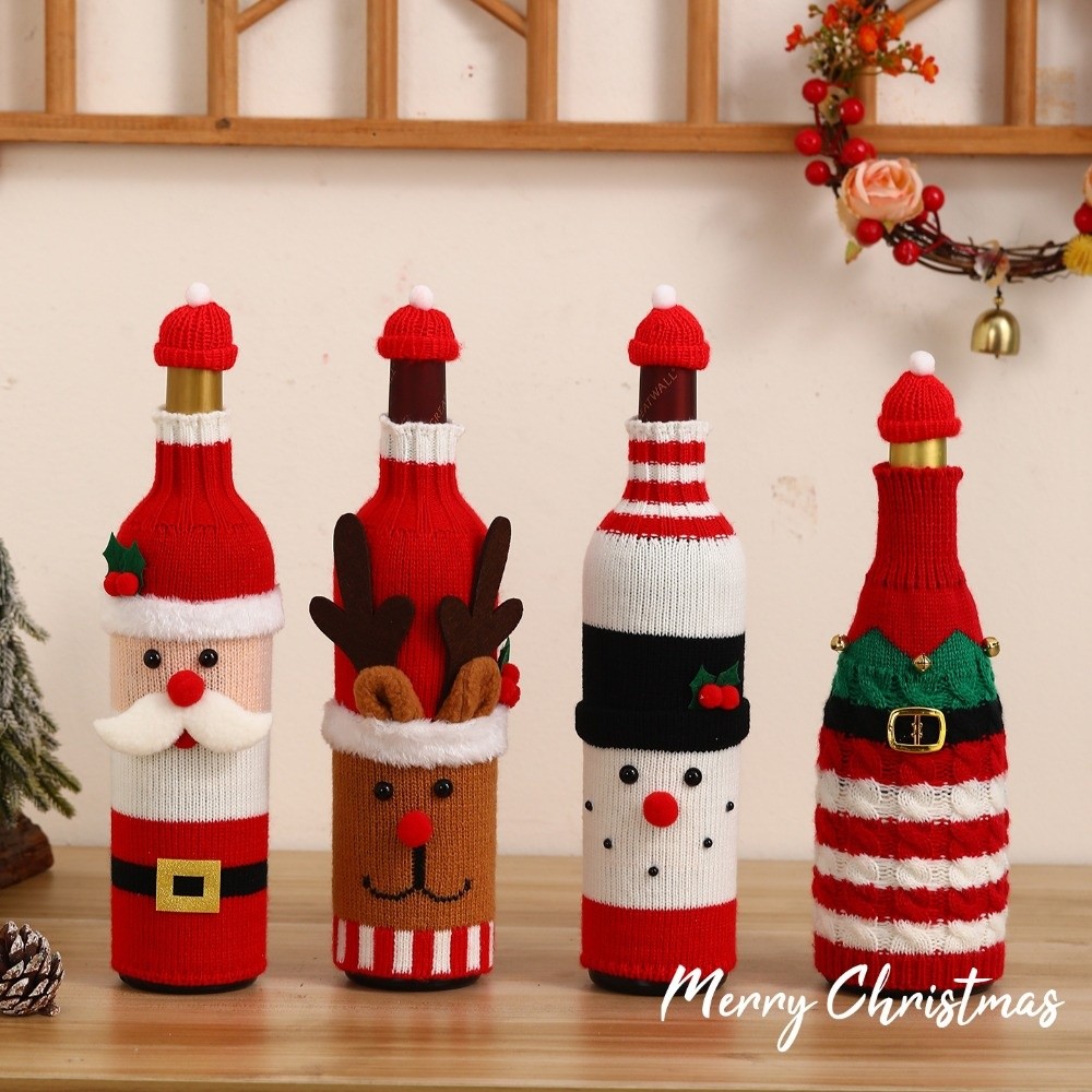 ปลอกขวดไวน์ถักลายกวางเรนเดียร์ - Wine Beer Hat บทวิจารณ์และราคา