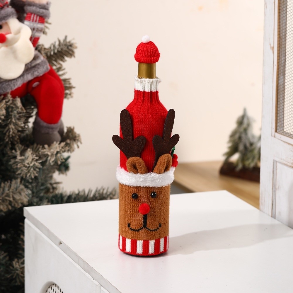ปลอกขวดไวน์ถักพร้อมหมวกซานต้าข - Wine Beer Hat บทวิจารณ์และราคา